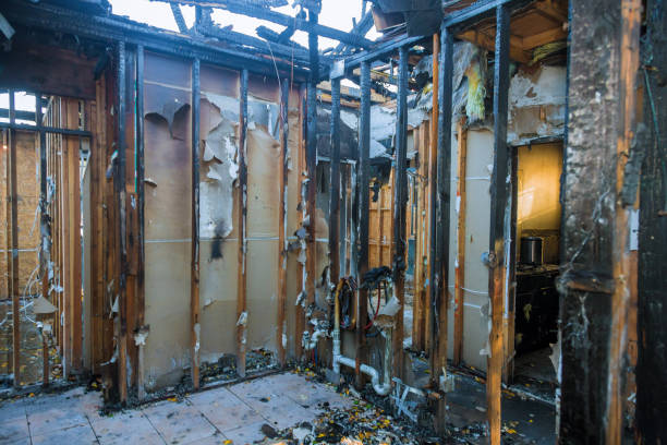 Professional Fire Damage Repair technician working in Balfour, NC